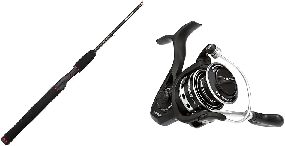 Ugly Stik GX2 Spinning Rod & Penn Pursuit IV Inshore Spinning Fishing Reel, HT-100 Front Drag, Max of 15lb, 5 Sealed Stainless Steel Ball Bearing System, Built with Carbon Fiber Drag Washers