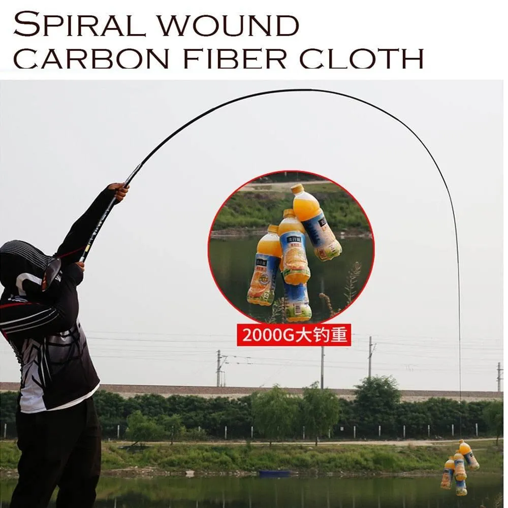 Ultra-Light Telescopic Carbon Fiber Fishing Rod - Compact Fishing Gear