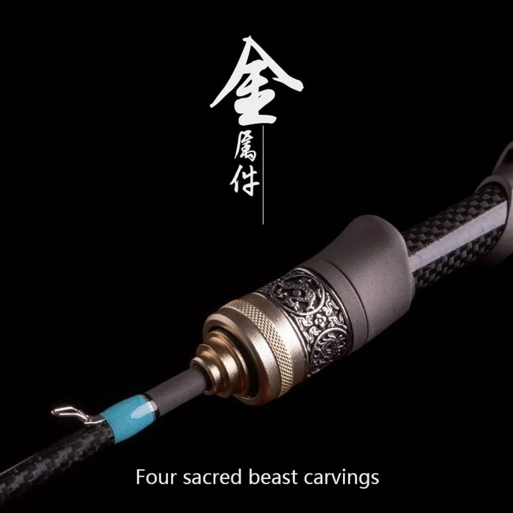 Ultralight Fishing Rod Carbon Fiber Spinning/Casting Fishing Rod UL Power Solid Wood Handle Solid Top Super Soft Fast Fishing Rod