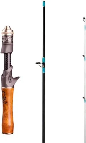 Ultralight Fishing Rod Carbon Fiber Spinning/Casting Fishing Rod UL Power Solid Wood Handle Solid Top Super Soft Fast Fishing Rod