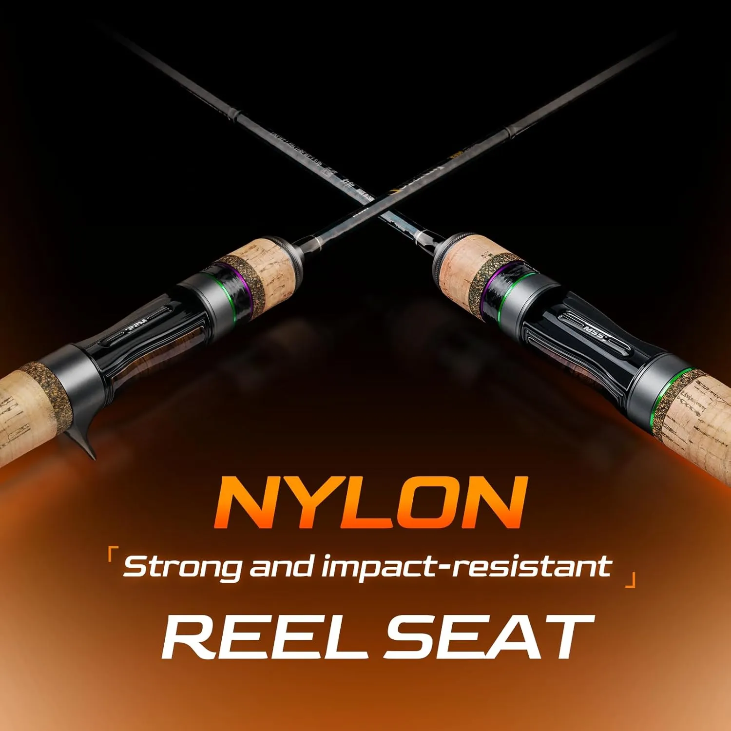 Ultralight Fishing Rod, Magic L Series Ultralight or Light Power & Fast or Moderate Fast Action 2-Piece Fishing Rod, Fuji O A Guide Rings Lightweight and Comfortable Nylon Reel Seat