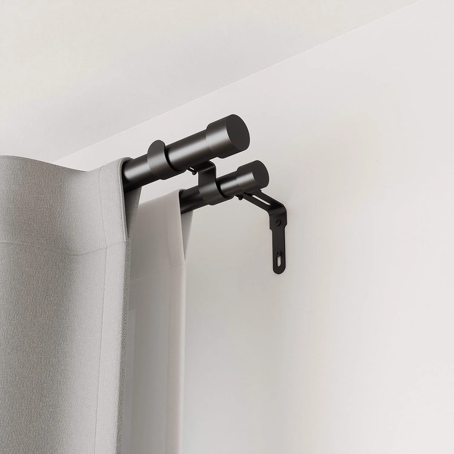 Umbra Cappa 1 Double Rod 120-180 Brushed Black