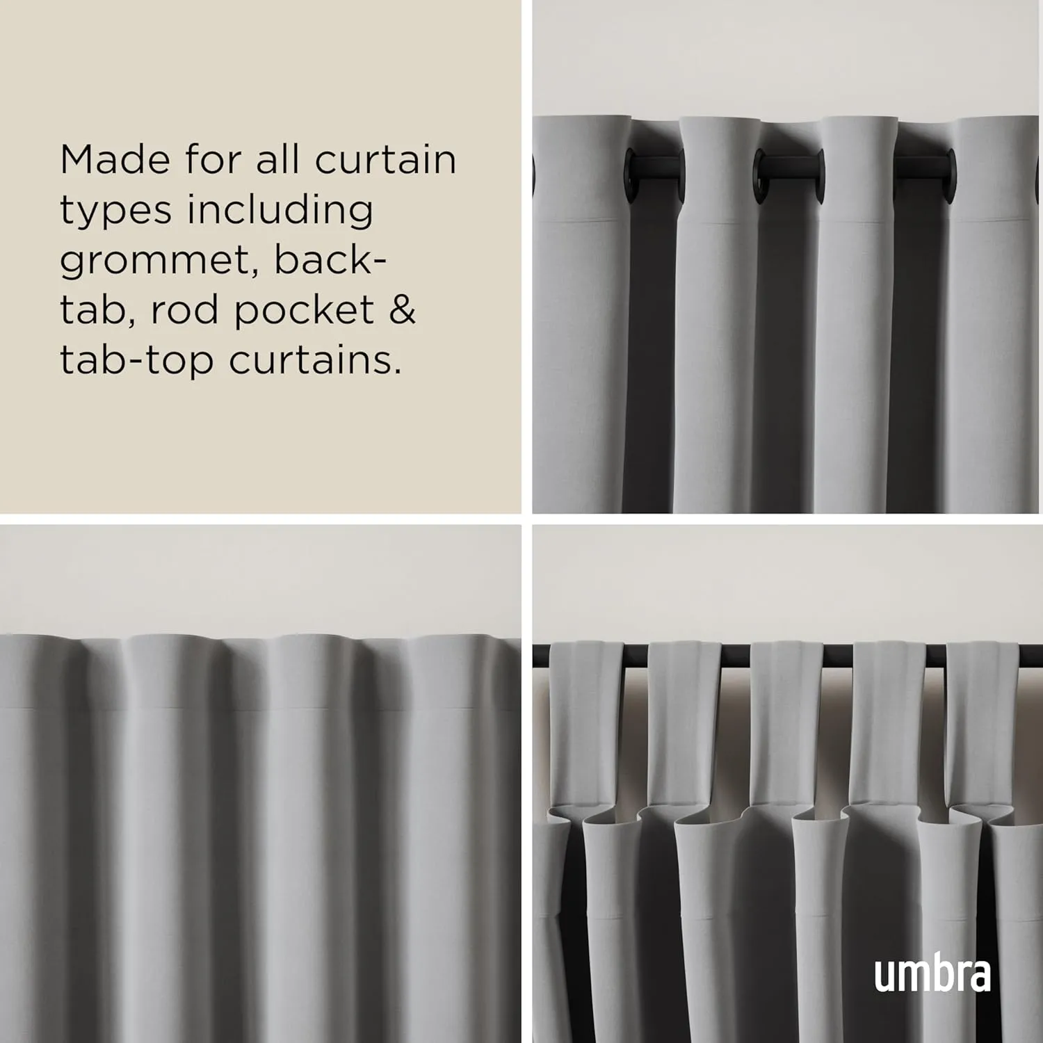 Umbra Cappa 1 Double Rod 120-180 Brushed Black