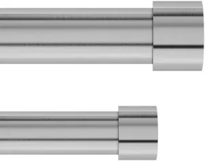 Umbra Cappa Double Curtain Rod, Includes 2 Matching Finials, Brackets & Hardware, 36 to 66-Inch, Nickel