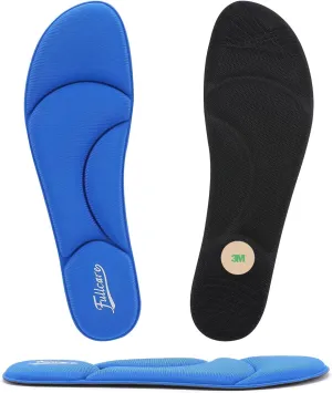 Unisex 2 Pairs Memory Foam Insole Cushioned Shoe Insert Providing Excellent Shock Absorption and Heel Cushioning for Foot Pain Relieve Comfort Insole for Women Men