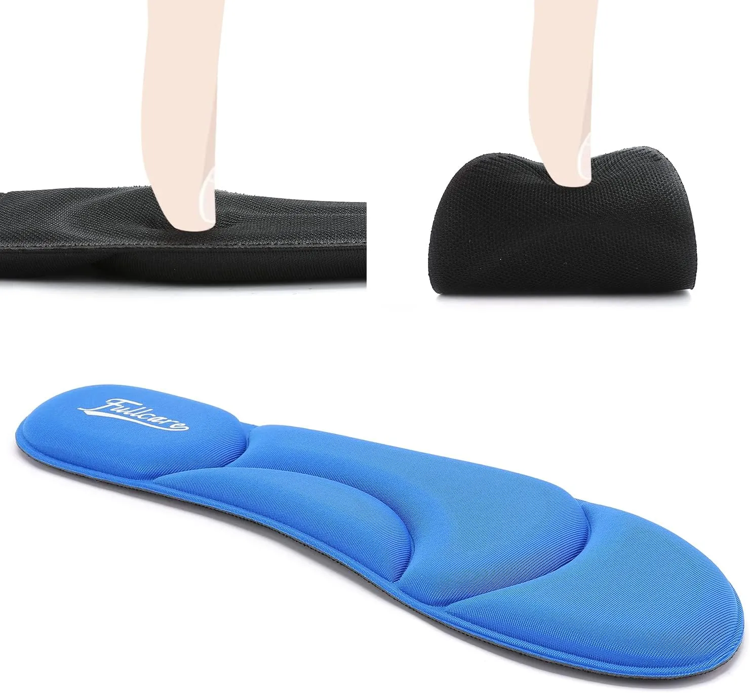 Unisex 2 Pairs Memory Foam Insole Cushioned Shoe Insert Providing Excellent Shock Absorption and Heel Cushioning for Foot Pain Relieve Comfort Insole for Women Men