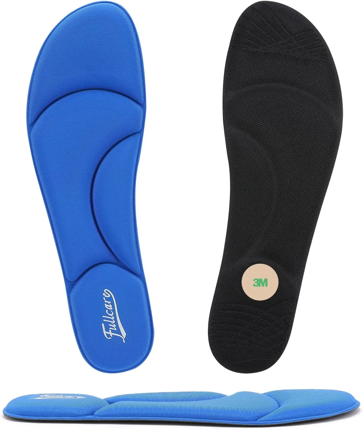 Unisex 2 Pairs Memory Foam Insole Cushioned Shoe Insert Providing Excellent Shock Absorption and Heel Cushioning for Foot Pain Relieve Comfort Insole for Women Men