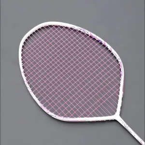 V-Shape 100% Carbon Fiber Strung Badminton Rackets Ultralight 4U 80G Professional Training Offensive Racquet for Adult