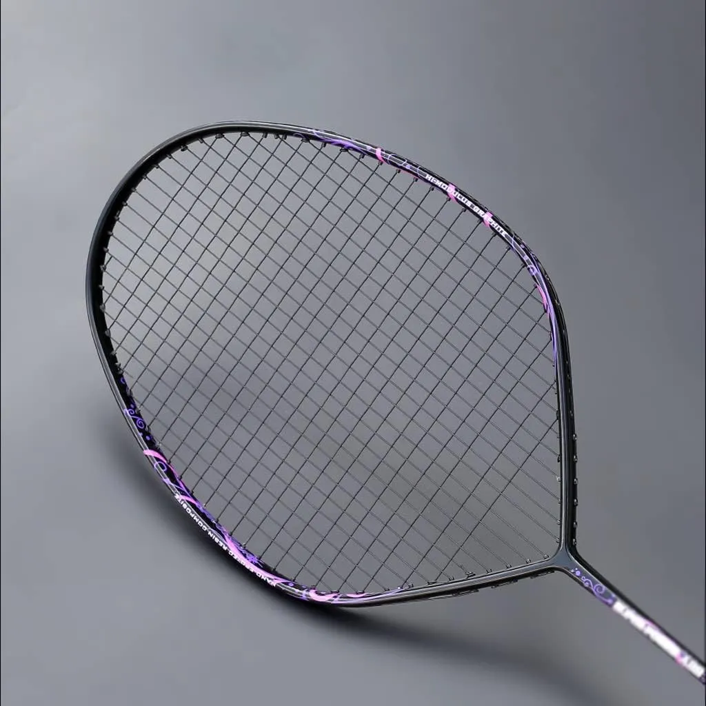 V-Shape 100% Carbon Fiber Strung Badminton Rackets Ultralight 4U 80G Professional Training Offensive Racquet for Adult