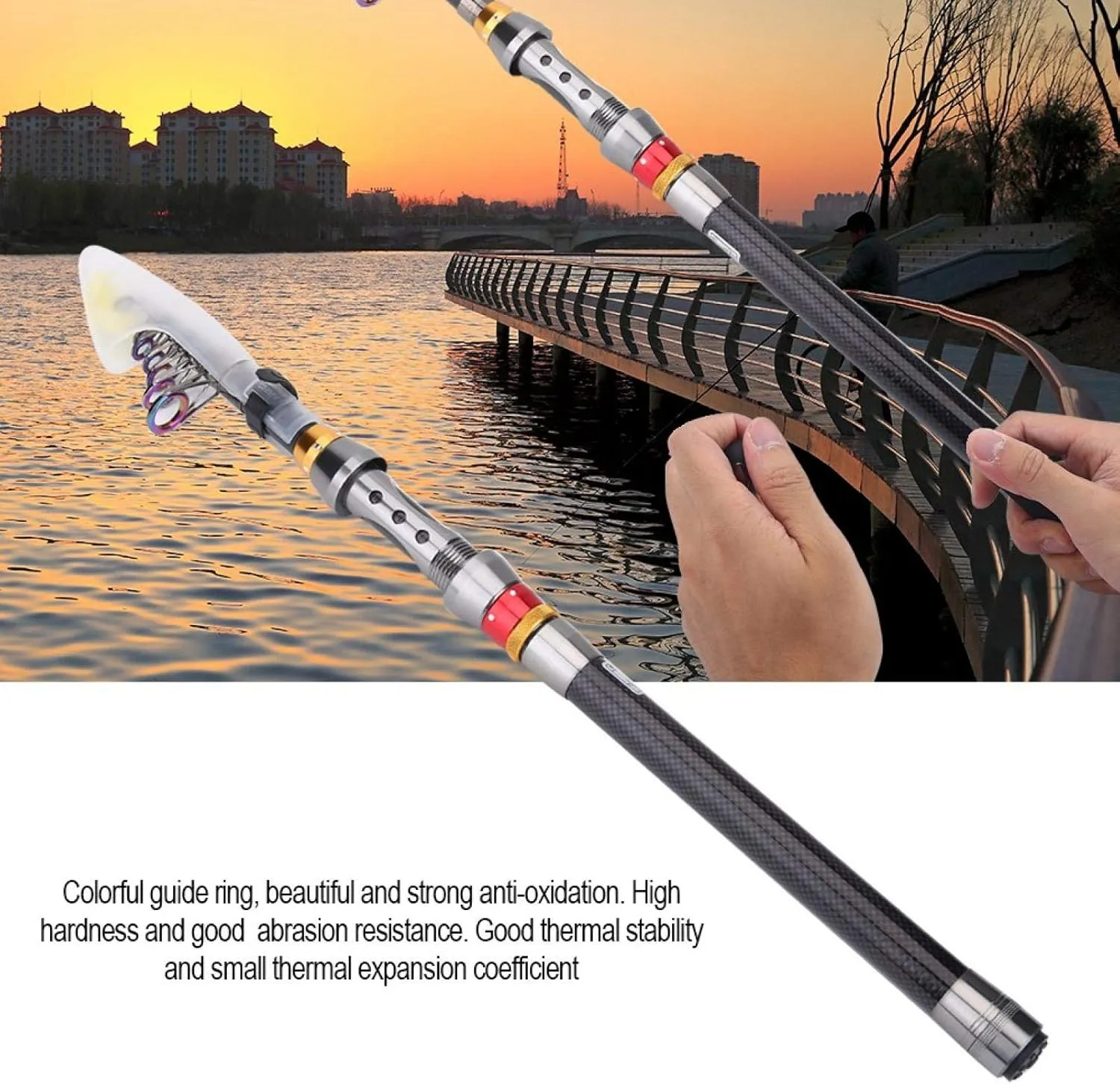 VBESTLIFE Telescopic Fishing Rod Carbon Fiber Sea Fishing Rod for Bass Trout Fishing for Saltwater & Freshwater