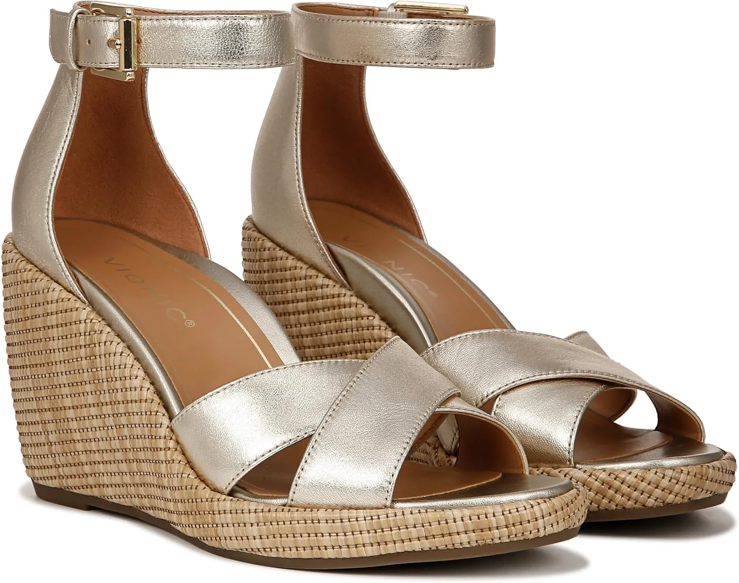 Vionic Women's Venus Marina Comfortable Wedge Heels- Supportive Wedges Comfort Shoes That Includes a Concealed Orthotic Insole Sizes 5-12