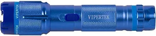 VIPERTEK VTS-T03 Aluminum Stun Gun for Self Defense Rechargeable with LED Flashlight