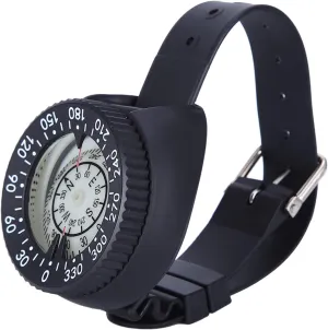 Watchband Compass, Mini Lightweight Plastic Wrist Compass with Glass Lens for Outdoor Camping, Underwater Diving