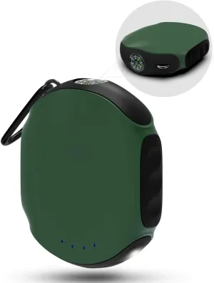 Waterproof Portable Charger 10000mAh Outdoor Power Bank One of The Smallest and Lightest Battery Pack LED Compass High-Speed ​​Charge Compatible for iPhone Android Samsung-Green