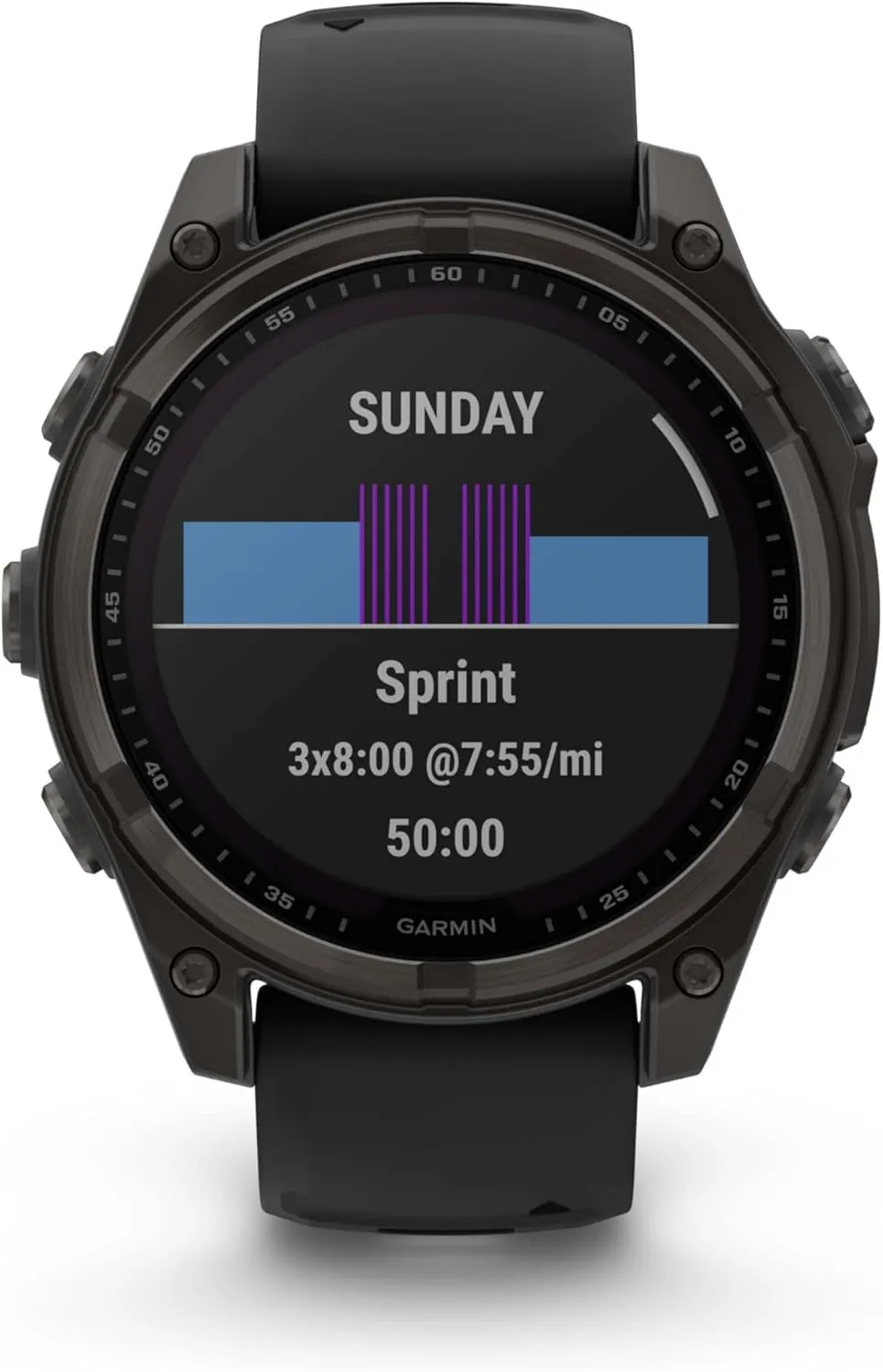 Wearable4U Garmin Fenix 8 47 mm, Multisport GPS Smartwatch, Solar, Sapphire, Carbon Gray DLC Titanium with Black/Pebble Gray Silicone, Built-in LED Flashlight, Voice Control Black Earbuds Bundle