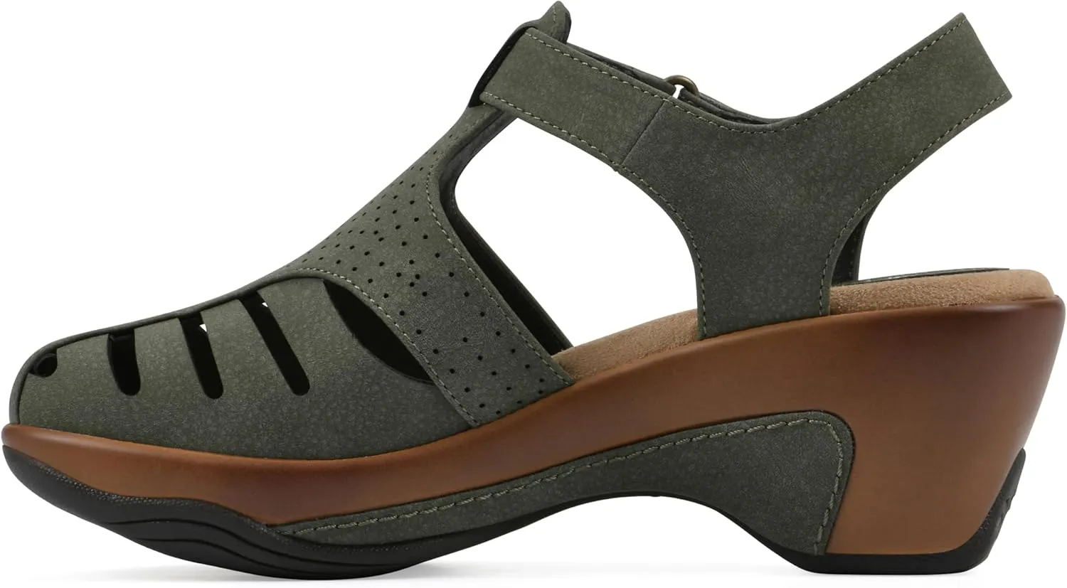 WHITE MOUNTAIN Women's Vie Heeled Cut-Out Clog