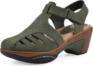 WHITE MOUNTAIN Women's Vie Heeled Cut-Out Clog