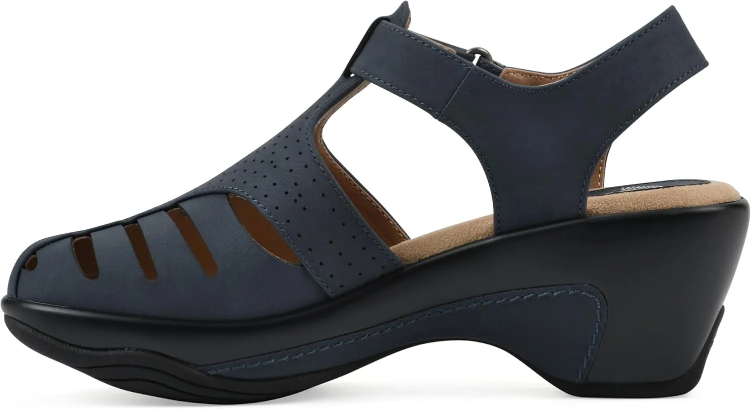 WHITE MOUNTAIN Women's Vie Heeled Cut-Out Clog
