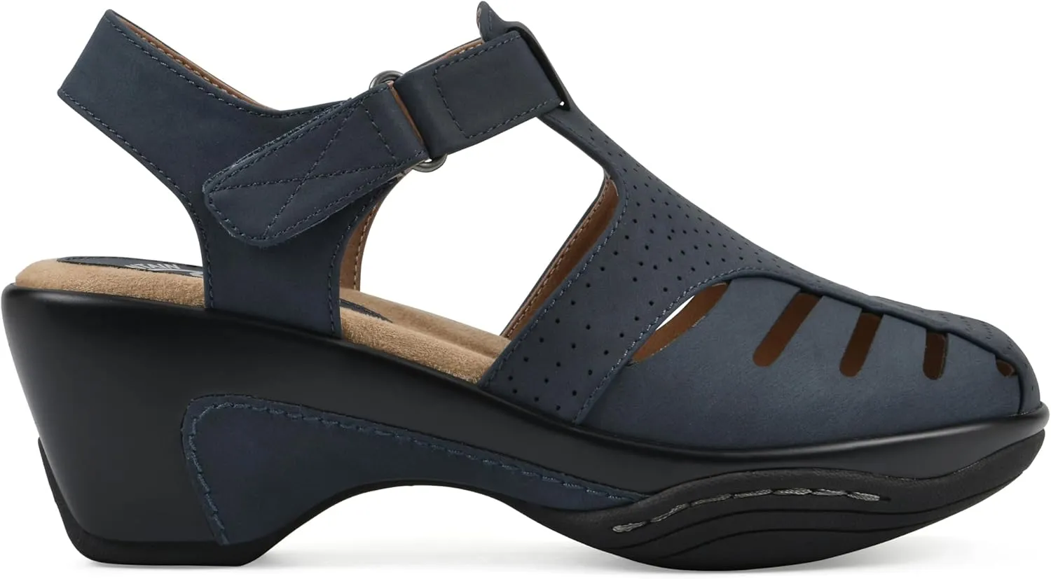 WHITE MOUNTAIN Women's Vie Heeled Cut-Out Clog