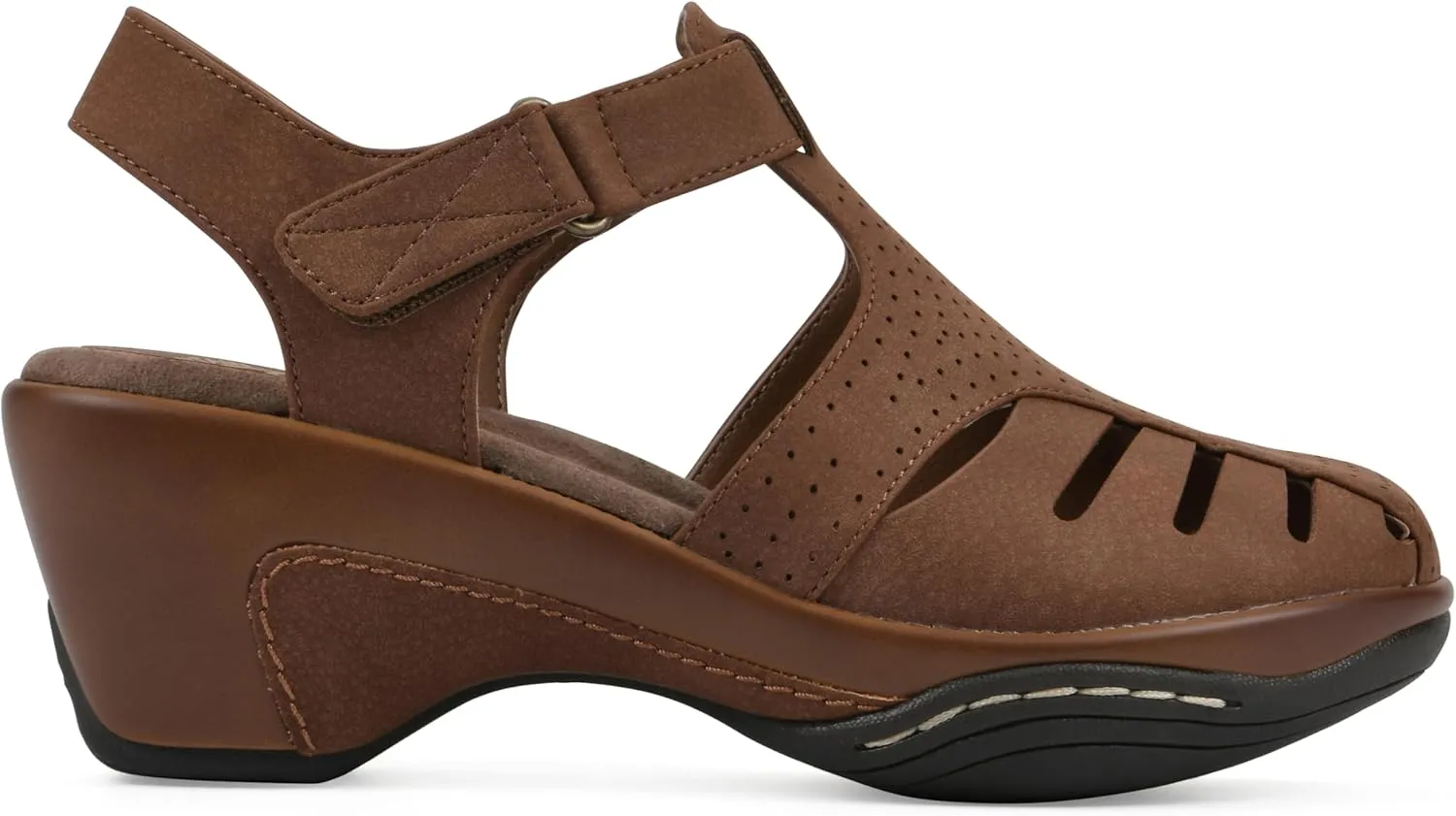 WHITE MOUNTAIN Women's Vie Heeled Cut-Out Clog
