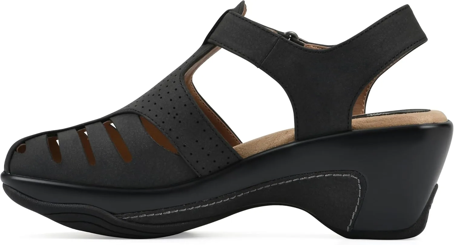 WHITE MOUNTAIN Women's Vie Heeled Cut-Out Clog