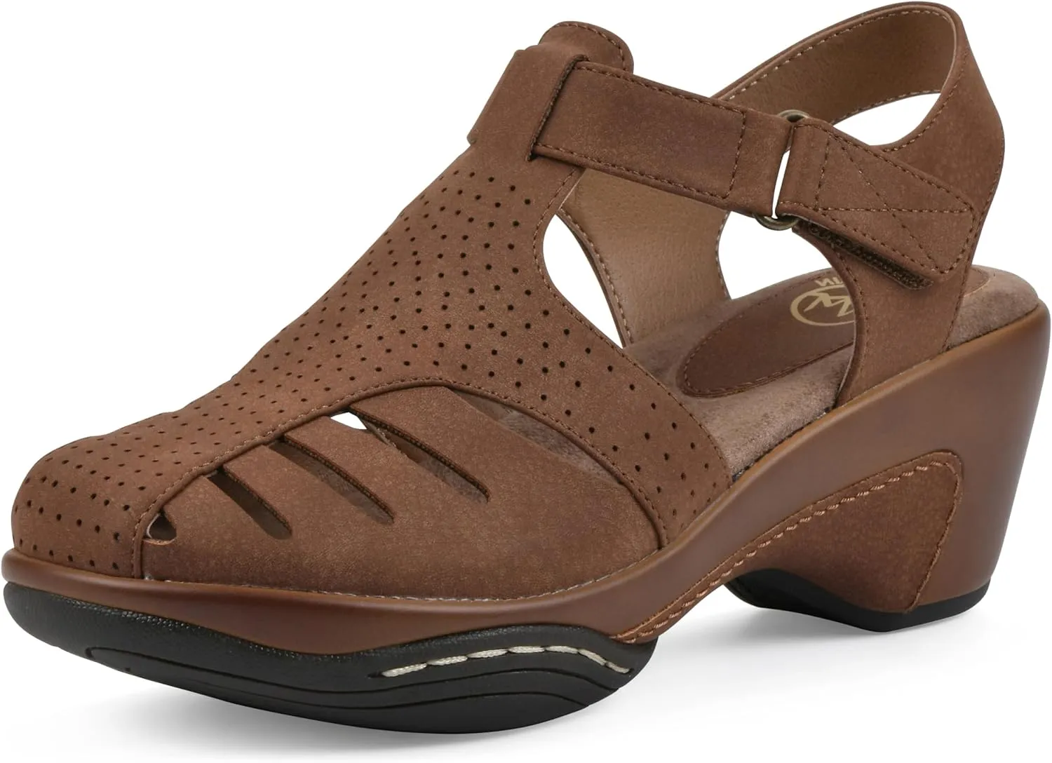 WHITE MOUNTAIN Women's Vie Heeled Cut-Out Clog