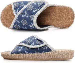 Women Slippers with Cork Insole Arch Support Adjustable Indoor Slides Rubber Sole