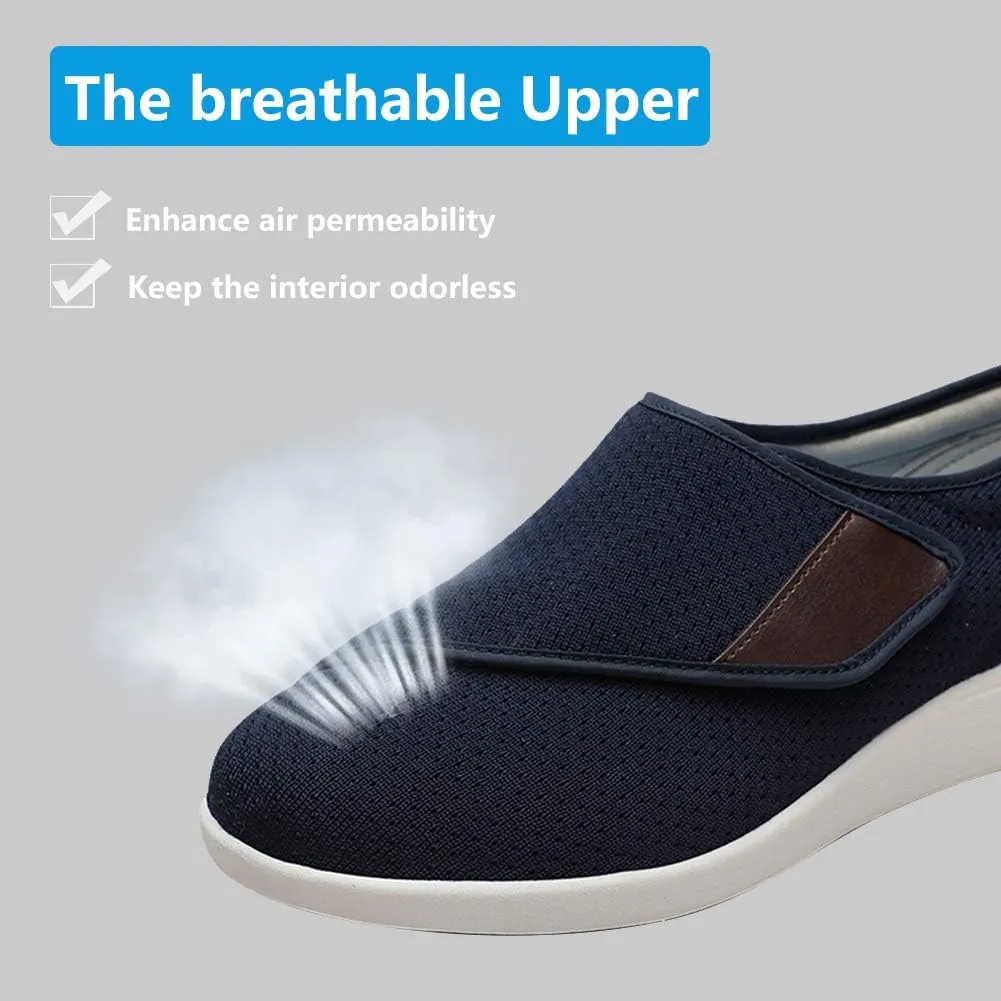 Women's Extra Wide Diabetic Shoes with Arch Support, Navy Blue, 8 Sizes