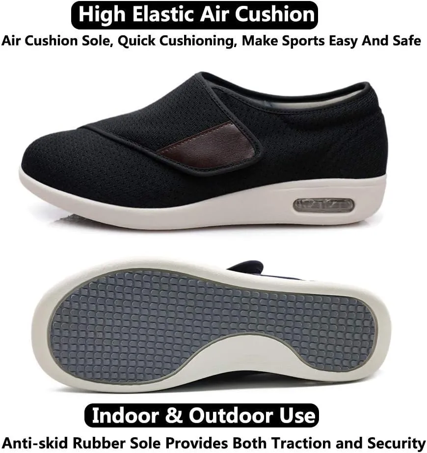 Women's Extra Wide Diabetic Shoes with Arch Support, Navy Blue, 8 Sizes