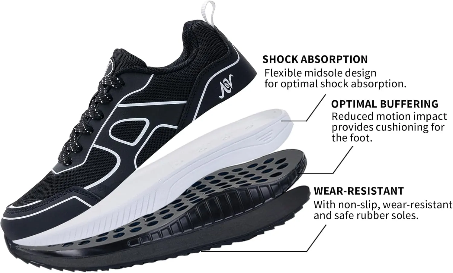 Women's Walking Shoes with Arch Support Orthotic Plantar Fasciitis Sneakers Tennis Running Shoes US 5.5-11