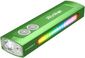 Wurkkos HD01 Flat EDC Flashlight with RGB Light and Green Light, 1200 Lumens Rechargeable EDC Flashlight, Triple Light Sources Pocket Lights, Magnetic Flashlight for Outdoors, Work, Emergency