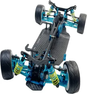 X416 RC DIY 1/10 Alloy and Carbon D4 AWD EP Drift Racing Car Body Frame Kit Electric Touring Car Chassis Frame