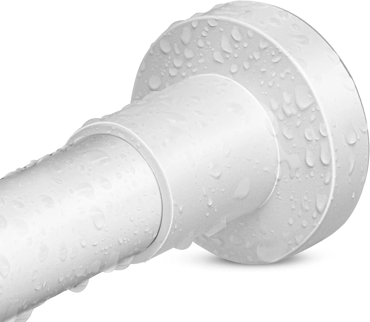 YNL White Shower Curtain Rod 32-80 Inch(2.7-6.6ft), Non Slip, Never Rust, No Drill Stainless Steel Spring Tension Shower Rod, Telescoping Curtain Rod for Bathroom Window Living Room
