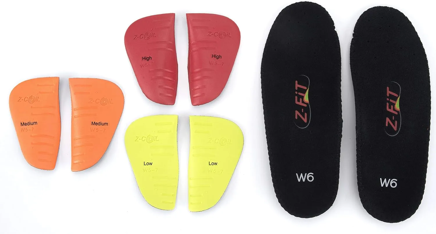Z-CoiL Men's Z-Fit Black Custom Arch Insole 9 M