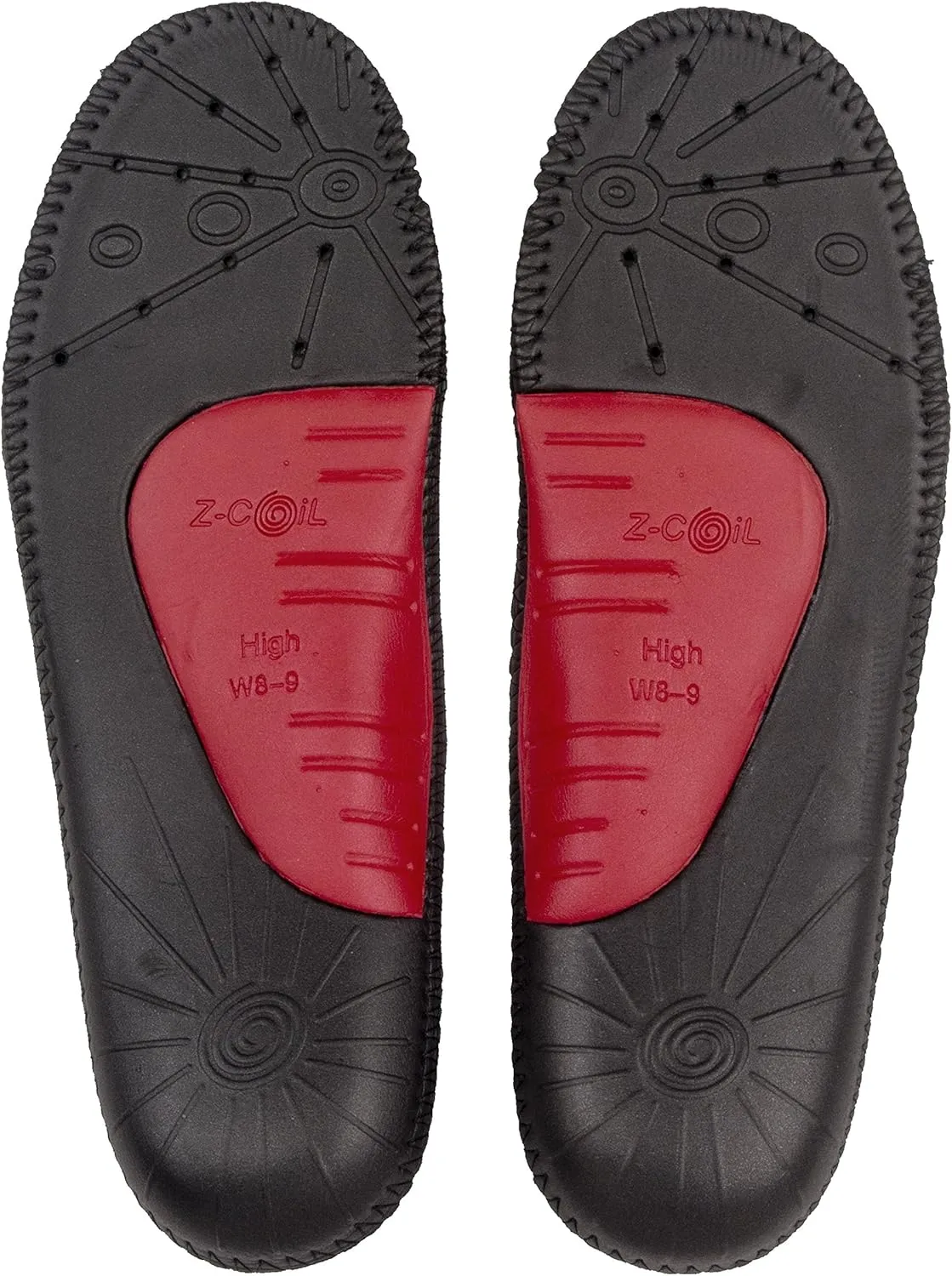 Z-CoiL Men's Z-Fit Black Custom Arch Insole 9 M