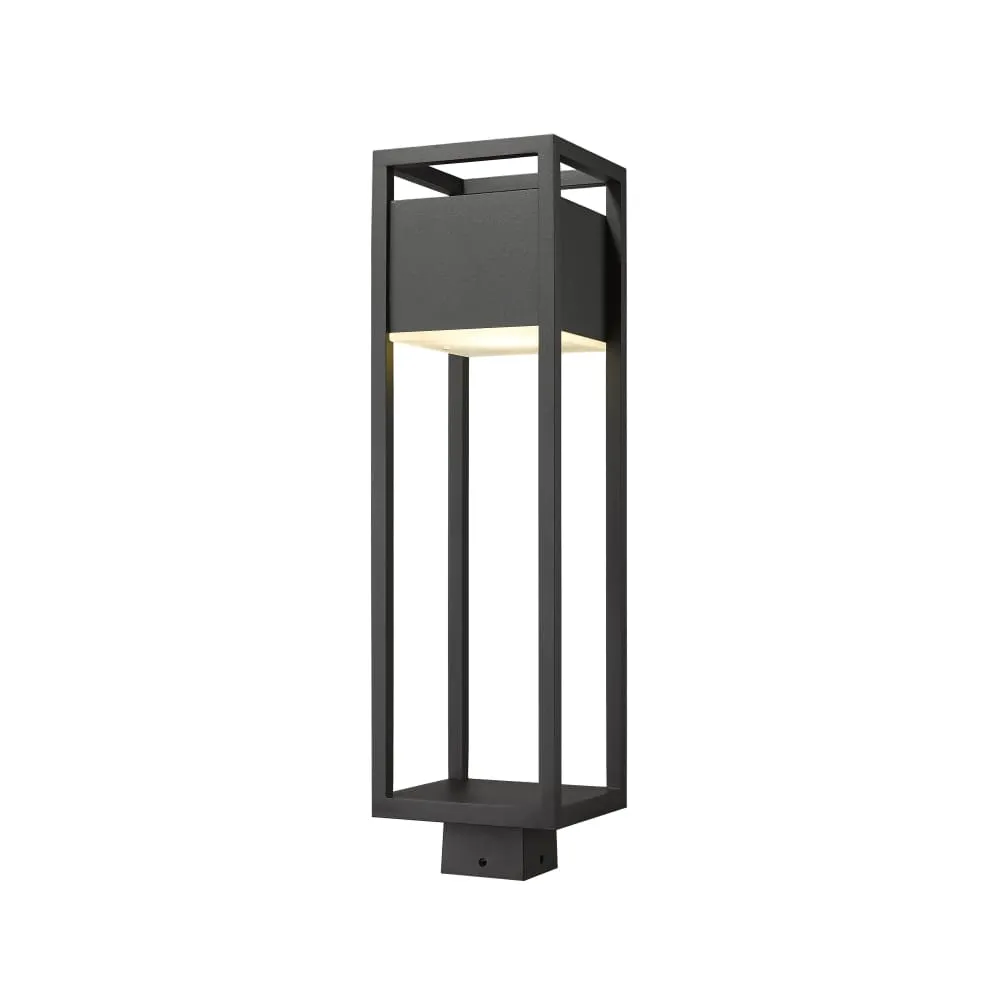 Z-Lite Barwick Black LED Outdoor Post Mount Fixture 585PHBS-BK-LED