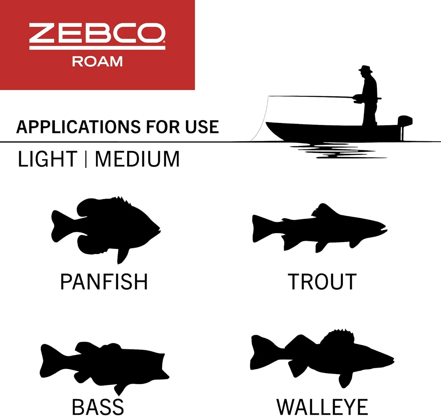 Zebco Roam Telescopic Fishing Rod and Spinning or Spincast Fishing Reel Combo, Durable 6-Foot Fiberglass Rod with ComfortGrip Handle, Pre-spooled with Zebco Cajun Fishing Line