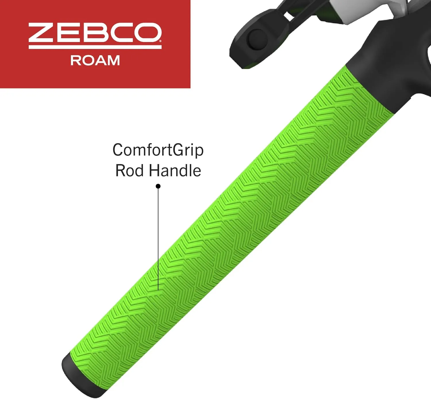 Zebco Roam Telescopic Fishing Rod and Spinning or Spincast Fishing Reel Combo, Durable 6-Foot Fiberglass Rod with ComfortGrip Handle, Pre-spooled with Zebco Cajun Fishing Line