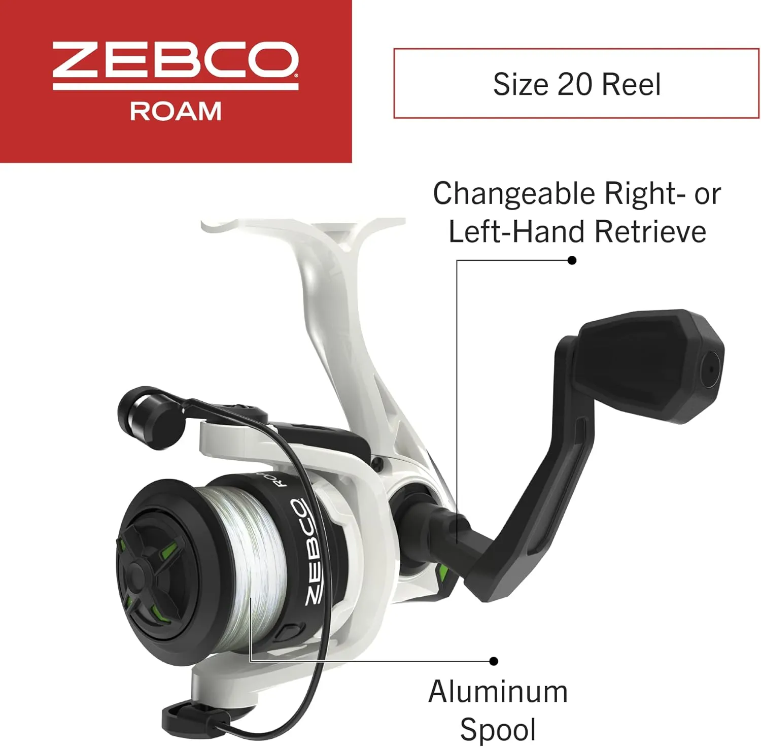 Zebco Roam Telescopic Fishing Rod and Spinning or Spincast Fishing Reel Combo, Durable 6-Foot Fiberglass Rod with ComfortGrip Handle, Pre-spooled with Zebco Cajun Fishing Line