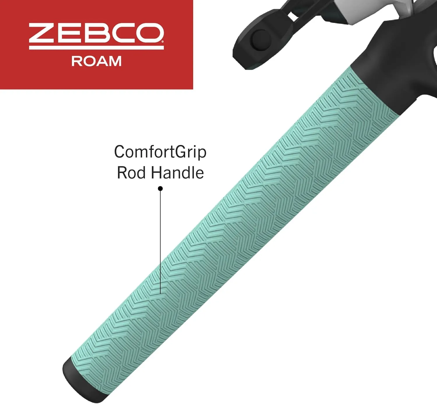 Zebco Roam Telescopic Fishing Rod and Spinning or Spincast Fishing Reel Combo, Durable 6-Foot Fiberglass Rod with ComfortGrip Handle, Pre-spooled with Zebco Cajun Fishing Line