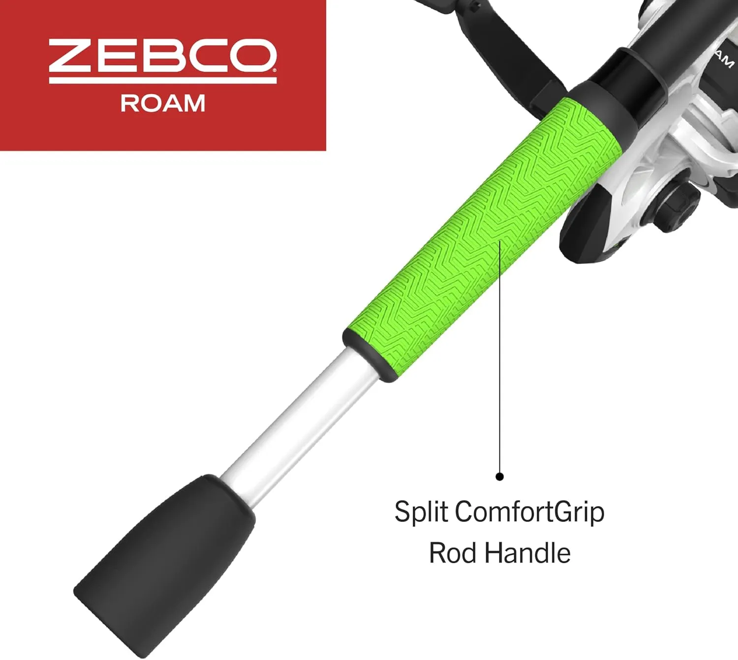 Zebco Roam Telescopic Fishing Rod and Spinning or Spincast Fishing Reel Combo, Durable 6-Foot Fiberglass Rod with ComfortGrip Handle, Pre-spooled with Zebco Cajun Fishing Line