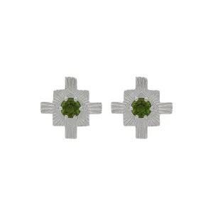 Zoe & Morgan Inka Earrings - Sterling Silver & Chrome Diopside